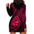 Polynesian Pride Guam Hoodie Dress With Polynesian Tribal Tattoo and Coat of Arms Pink Version LT9 - Polynesian Pride