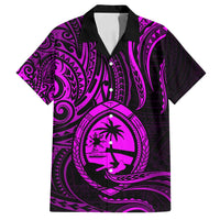 Polynesian Guam Coat of Arms Family Matching Tank Maxi Dress and Hawaiian Shirt Polynesian Tribal Tattoo Purple Version