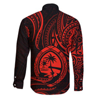 Polynesian Guam Coat of Arms Family Matching Puletasi and Hawaiian Shirt Polynesian Tribal Tattoo Red Version LT9 - Polynesian Pride