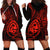 Polynesian Pride Guam Hoodie Dress With Polynesian Tribal Tattoo and Coat of Arms Red Version LT9 Red - Polynesian Pride