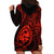 Polynesian Pride Guam Hoodie Dress With Polynesian Tribal Tattoo and Coat of Arms Red Version LT9 - Polynesian Pride