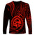 Polynesian Pride Guam Long Sleeve Shirt With Polynesian Tribal Tattoo and Coat of Arms Red Version LT9 - Polynesian Pride