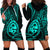 Polynesian Pride Guam Hoodie Dress With Polynesian Tribal Tattoo and Coat of Arms Turquoise Version LT9 turquoise - Polynesian Pride