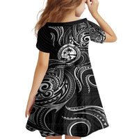 Polynesian Guam Coat of Arms Family Matching Puletasi and Hawaiian Shirt Polynesian Tribal Tattoo Black Version LT9 - Polynesian Pride