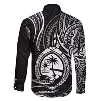 Polynesian Guam Coat of Arms Family Matching Puletasi and Hawaiian Shirt Polynesian Tribal Tattoo Black Version LT9 - Polynesian Pride