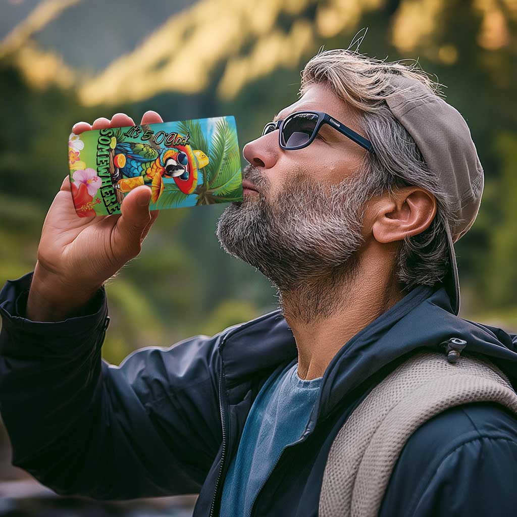 Always 5 O'clock 4 in 1 Can Cooler Tumbler Hawaiian Tropical Parrot - Polynesian Pride