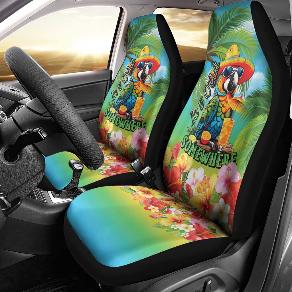 Always 5 O'clock Car Seat Cover Hawaiian Tropical Parrot - Polynesian Pride