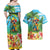 Always 5 O'clock Couples Matching Off Shoulder Maxi Dress and Hawaiian Shirt Hawaiian Tropical Parrot - Polynesian Pride