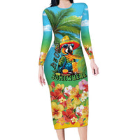Always 5 O'clock Family Matching Long Sleeve Bodycon Dress and Hawaiian Shirt Hawaiian Tropical Parrot - Polynesian Pride