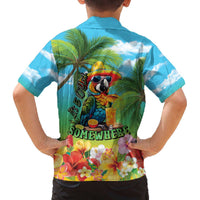 Always 5 O'clock Family Matching Off The Shoulder Long Sleeve Dress and Hawaiian Shirt Hawaiian Tropical Parrot LT9 - Polynesian Pride