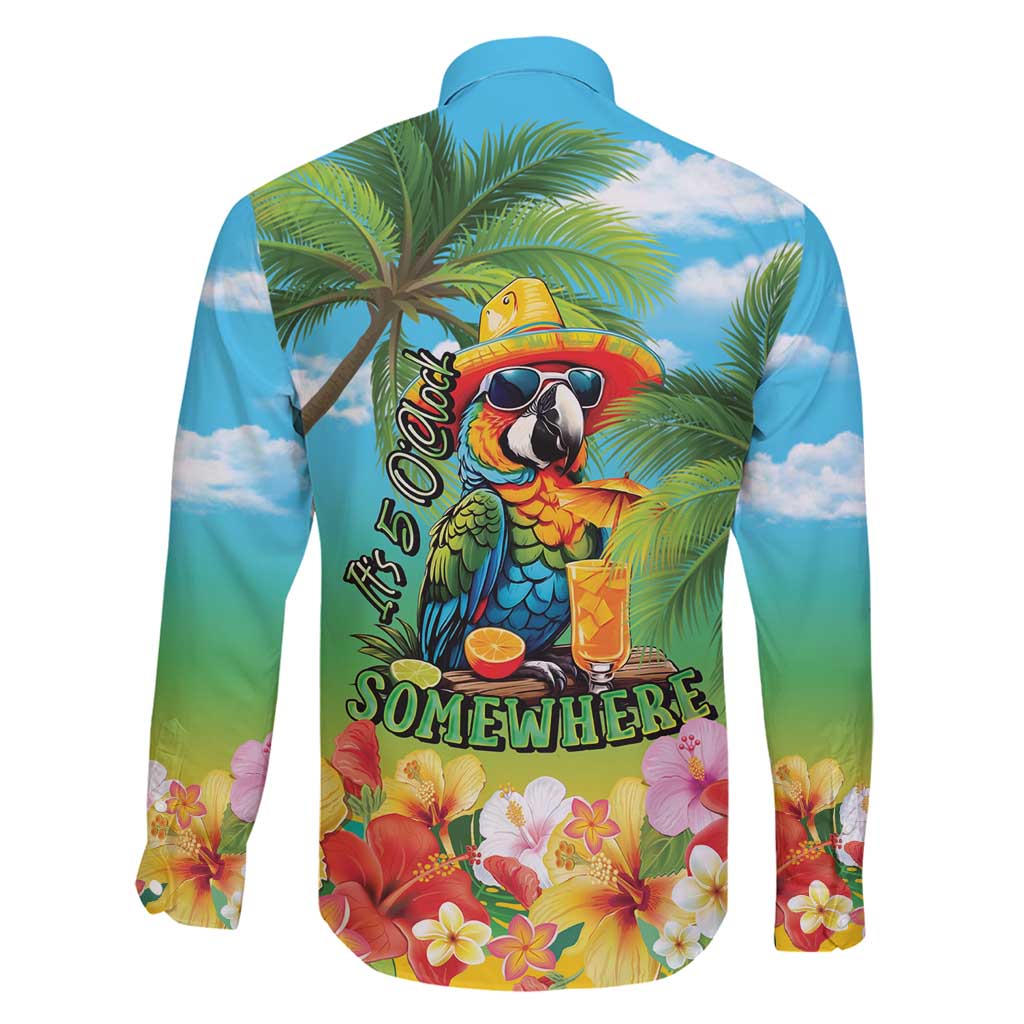 Always 5 O'clock Family Matching Off Shoulder Short Dress and Hawaiian Shirt Hawaiian Tropical Parrot - Polynesian Pride
