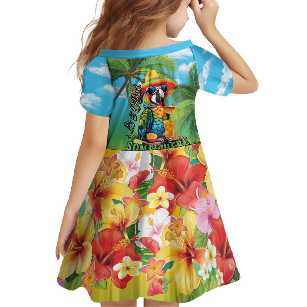 Always 5 O'clock Family Matching Summer Maxi Dress and Hawaiian Shirt Hawaiian Tropical Parrot - Polynesian Pride