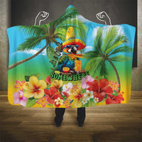Always 5 O'clock Hooded Blanket Hawaiian Tropical Parrot - Polynesian Pride