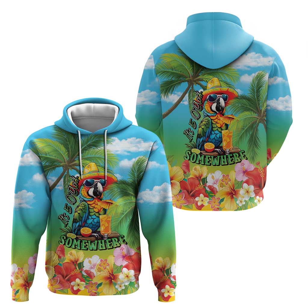 Always 5 O'clock Hoodie Hawaiian Tropical Parrot - Polynesian Pride