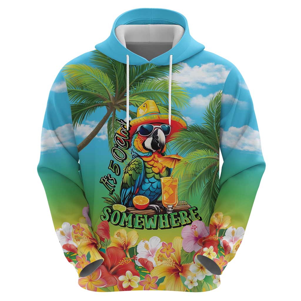 Always 5 O'clock Hoodie Hawaiian Tropical Parrot - Polynesian Pride
