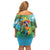 Always 5 O'clock Off Shoulder Short Dress Hawaiian Tropical Parrot - Polynesian Pride