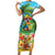 Always 5 O'clock Short Sleeve Bodycon Dress Hawaiian Tropical Parrot - Polynesian Pride