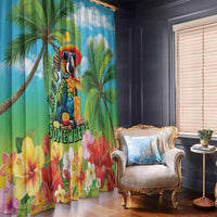 Always 5 O'clock Window Curtain Hawaiian Tropical Parrot - Polynesian Pride