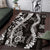 Hawaii Puakenikeni and Maile Lei Area Rug Black Japanese Wave Style - Polynesian Pride