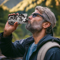 Hawaii Puakenikeni and Maile Lei 4 in 1 Can Cooler Tumbler Black Japanese Wave Style - Polynesian Pride