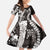 Hawaii Puakenikeni and Maile Lei Family Matching Tank Maxi Dress and Hawaiian Shirt Black Japanese Wave Style - Polynesian Pride