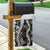Hawaii Puakenikeni and Maile Lei Garden Flag Black Japanese Wave Style - Polynesian Pride