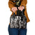 Hawaii Puakenikeni and Maile Lei Shoulder Handbag Black Japanese Wave Style - Polynesian Pride
