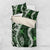 Hawaii Puakenikeni and Maile Lei Bedding Set Green Japanese Wave Style - Polynesian Pride