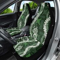 Hawaii Puakenikeni and Maile Lei Car Seat Cover Green Japanese Wave Style - Polynesian Pride