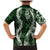 Hawaii Puakenikeni and Maile Lei Family Matching Mermaid Dress and Hawaiian Shirt Green Japanese Wave Style - Polynesian Pride