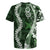 Hawaii Puakenikeni and Maile Lei Rugby Jersey Green Japanese Wave Style - Polynesian Pride