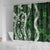 Hawaii Puakenikeni and Maile Lei Shower Curtain Green Japanese Wave Style - Polynesian Pride