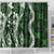 Hawaii Puakenikeni and Maile Lei Shower Curtain Green Japanese Wave Style - Polynesian Pride