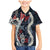 Hawaii Puakenikeni and Maile Lei Family Matching Mermaid Dress and Hawaiian Shirt Navy Blue Japanese Wave Style - Polynesian Pride