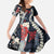 Hawaii Puakenikeni and Maile Lei Family Matching Tank Maxi Dress and Hawaiian Shirt Navy Blue Japanese Wave Style - Polynesian Pride
