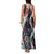 Hawaii Puakenikeni and Maile Lei Family Matching Tank Maxi Dress and Hawaiian Shirt Navy Blue Japanese Wave Style - Polynesian Pride