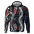 Hawaii Puakenikeni and Maile Lei Hoodie Navy Blue Japanese Wave Style - Polynesian Pride