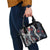Hawaii Puakenikeni and Maile Lei Shoulder Handbag Navy Blue Japanese Wave Style - Polynesian Pride