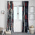 Hawaii Puakenikeni and Maile Lei Window Curtain Navy Blue Japanese Wave Style - Polynesian Pride