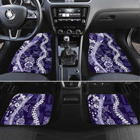Hawaii Puakenikeni and Maile Lei Car Mats Purple Japanese Wave Style - Polynesian Pride