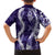 Hawaii Puakenikeni and Maile Lei Family Matching Tank Maxi Dress and Hawaiian Shirt Purple Japanese Wave Style - Polynesian Pride