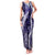 Hawaii Puakenikeni and Maile Lei Family Matching Tank Maxi Dress and Hawaiian Shirt Purple Japanese Wave Style - Polynesian Pride
