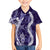 Hawaii Puakenikeni and Maile Lei Family Matching Tank Maxi Dress and Hawaiian Shirt Purple Japanese Wave Style - Polynesian Pride