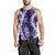 Hawaii Puakenikeni and Maile Lei Men Tank Top Purple Japanese Wave Style - Polynesian Pride