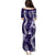 Hawaii Puakenikeni and Maile Lei Puletasi Purple Japanese Wave Style - Polynesian Pride