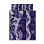 Hawaii Puakenikeni and Maile Lei Quilt Bed Set Purple Japanese Wave Style - Polynesian Pride