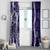 Hawaii Puakenikeni and Maile Lei Window Curtain Purple Japanese Wave Style - Polynesian Pride