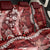 Hawaii Puakenikeni and Maile Lei Back Car Seat Cover Red Japanese Wave Style - Polynesian Pride