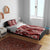 Hawaii Puakenikeni and Maile Lei Bedding Set Red Japanese Wave Style - Polynesian Pride