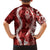 Hawaii Puakenikeni and Maile Lei Family Matching Tank Maxi Dress and Hawaiian Shirt Red Japanese Wave Style - Polynesian Pride